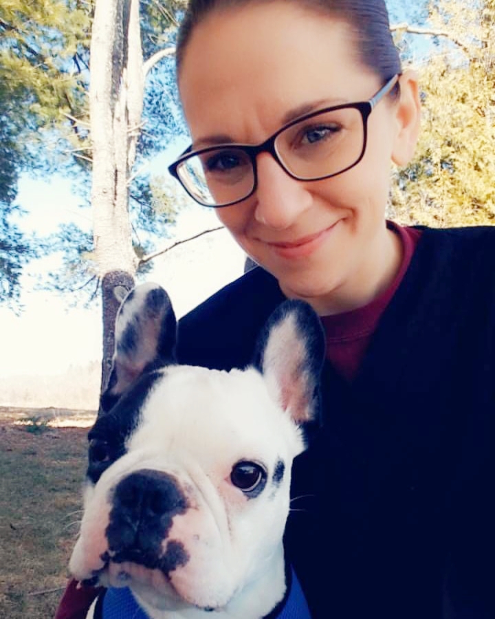 Amber, Veterinary Receptionist, and "Chewy"